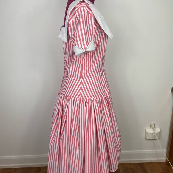 Vintage Inspired Square Neckline/Collar with Yoke Skirt Midi Dress - Picture 3 of 6